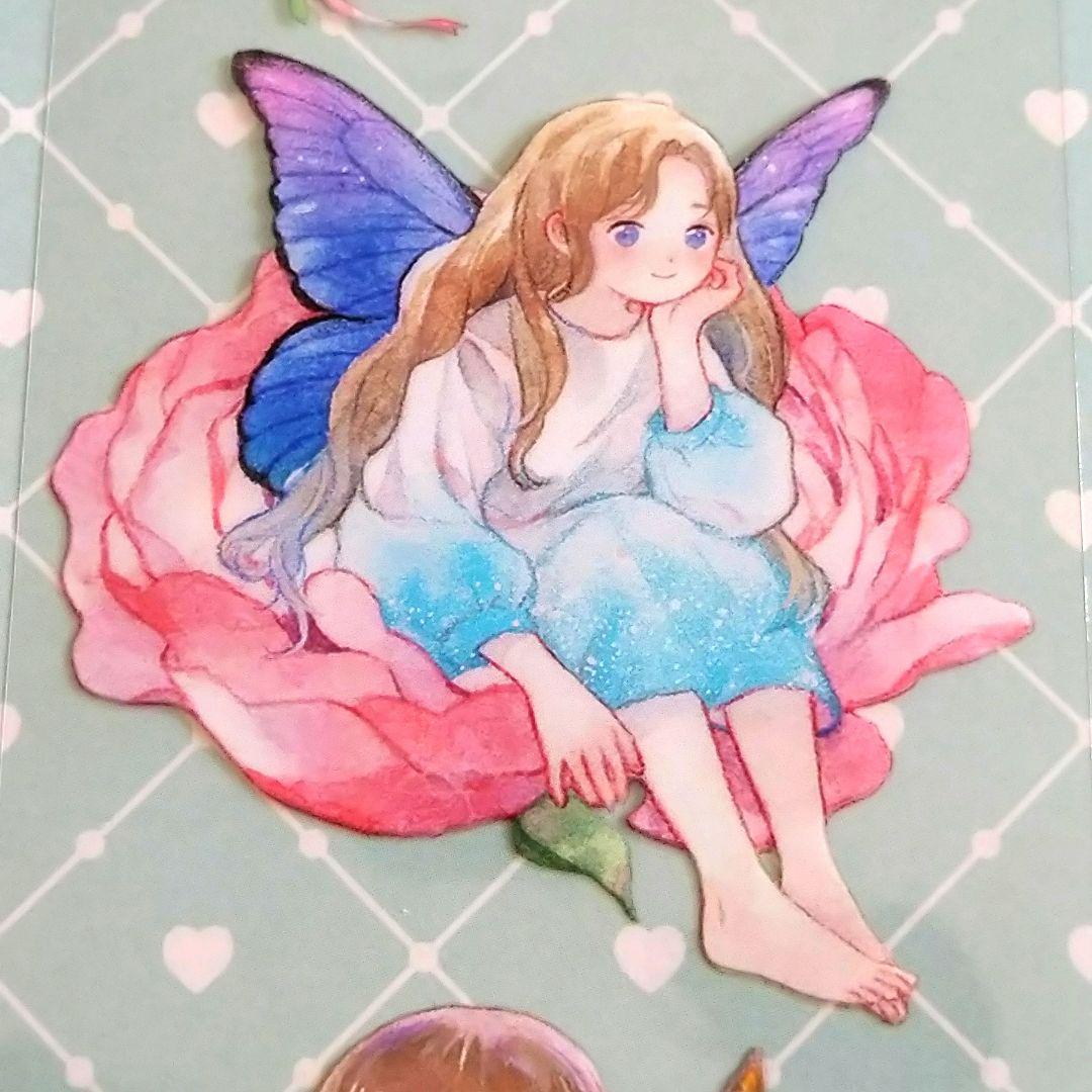 SALE✩J789＃花间精灵(PET)欣甜切り売り海外人物マステ女の子苜暖