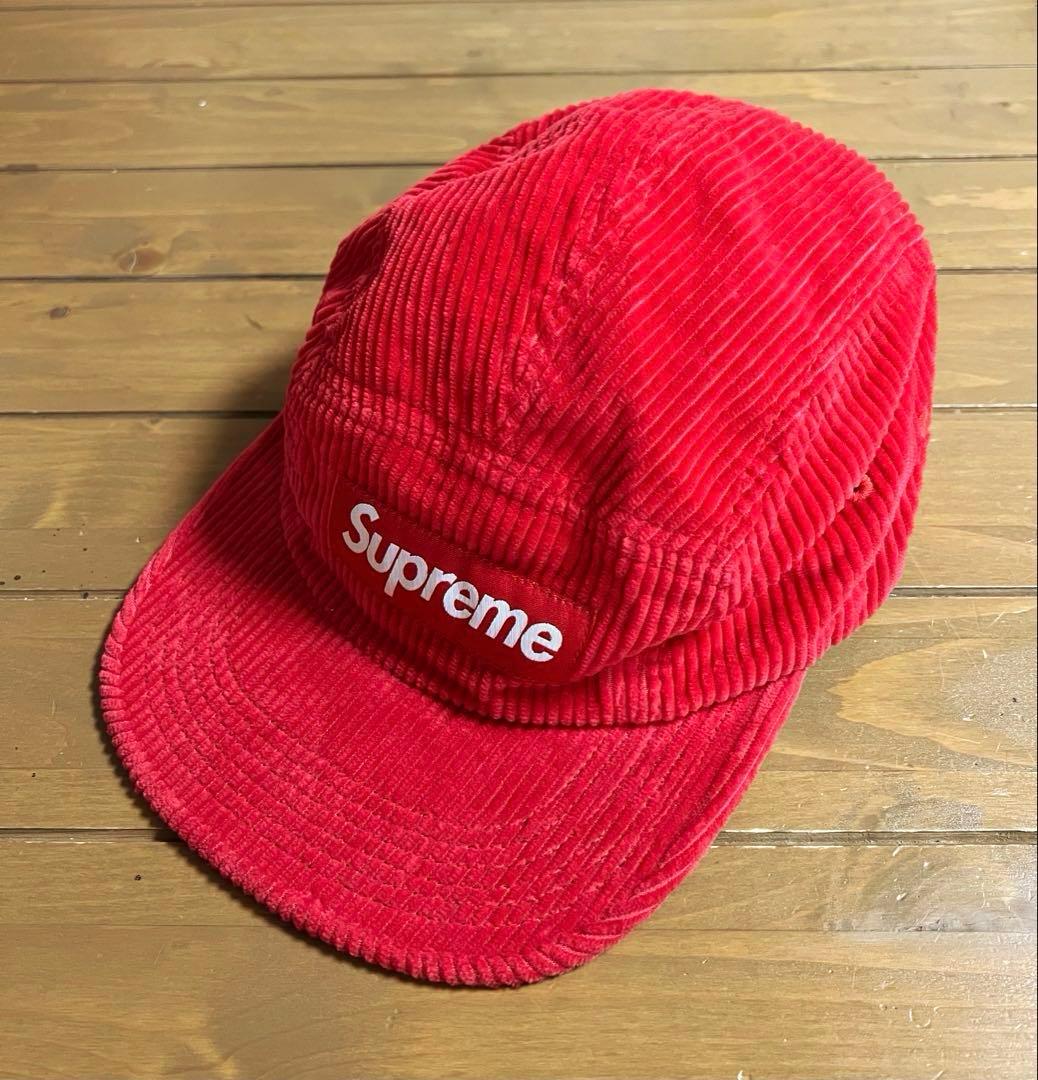 Supreme Corduroy Camp cap 赤 キャップ レッド
