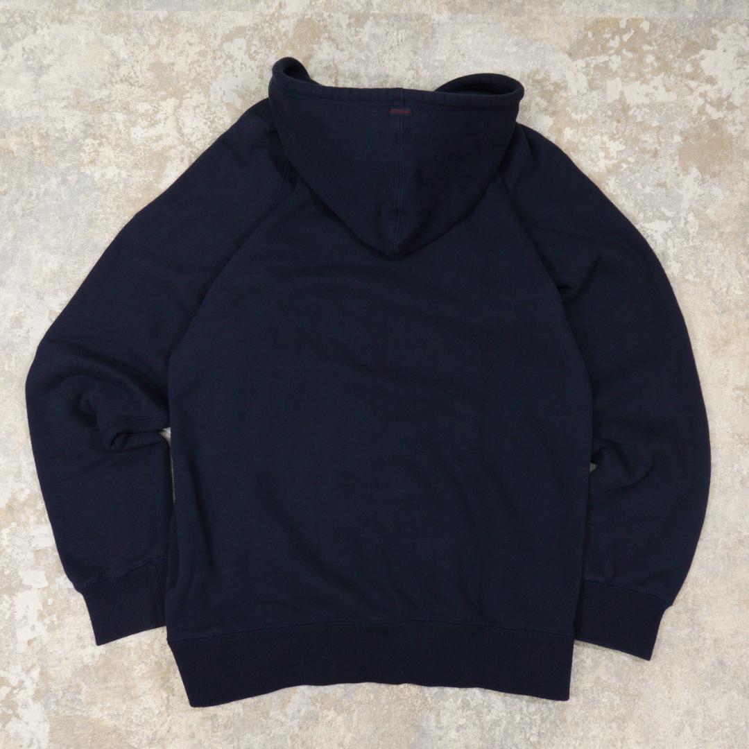 papas 日本製 スウェットジップパーカー L ネイビー ロゴ ワッペン