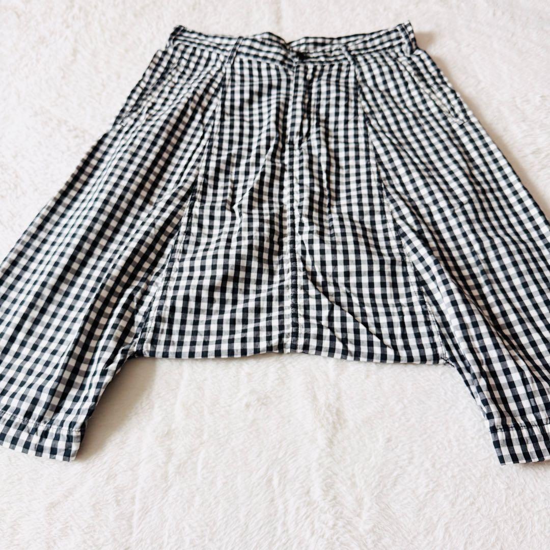 【AD2008】 ブラックコムデギャルソン サルエルパンツ ギンガムチェック S