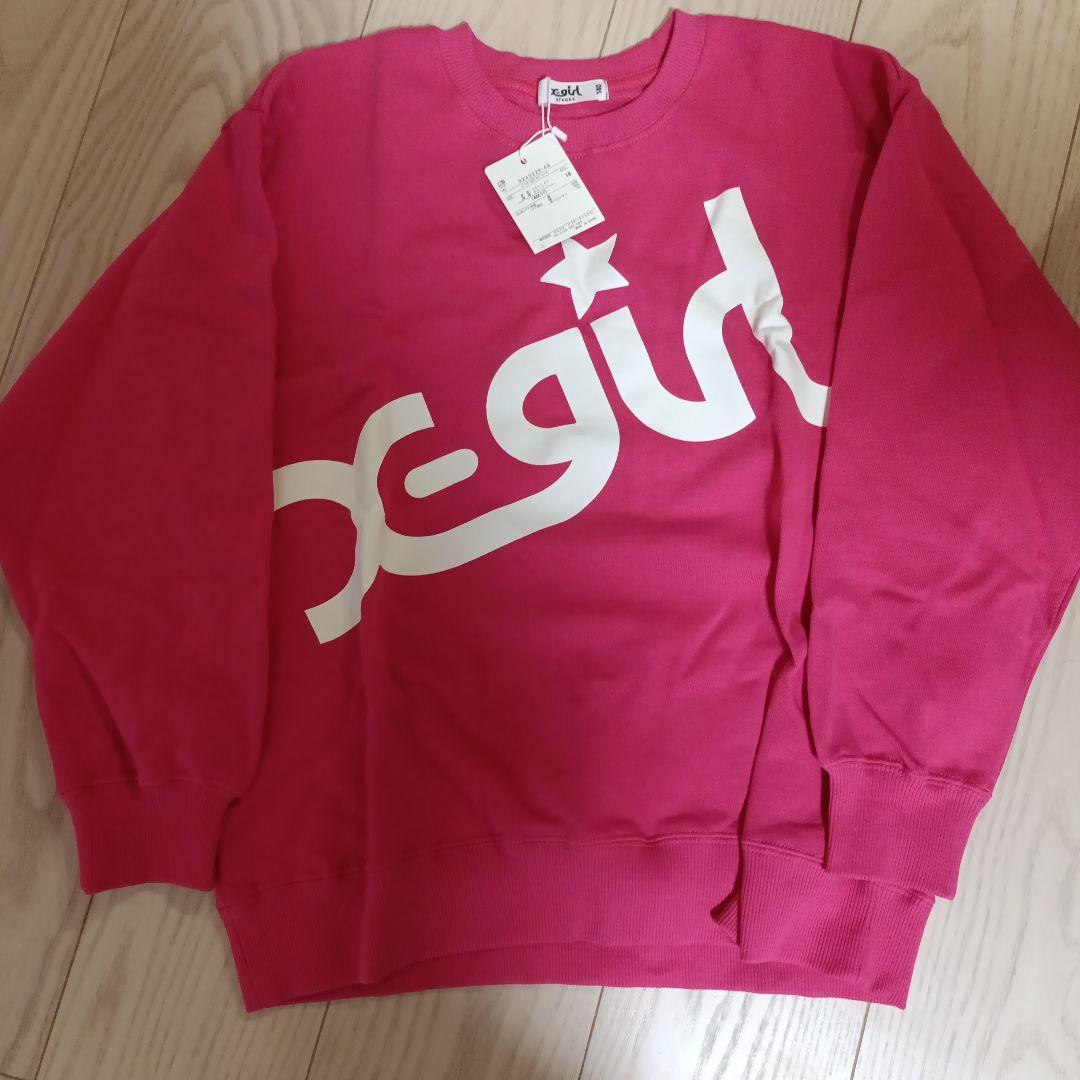 【未使用】x-girlステージス140 ピンク ブラック 2枚セット