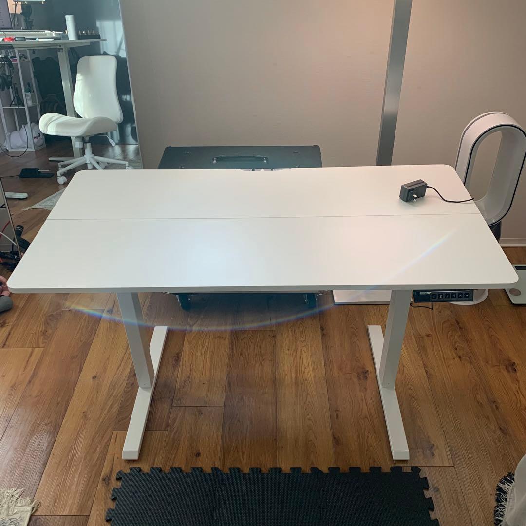 【KARD】昇降デスク　ホワイト　幅120㎝　奥行60㎝