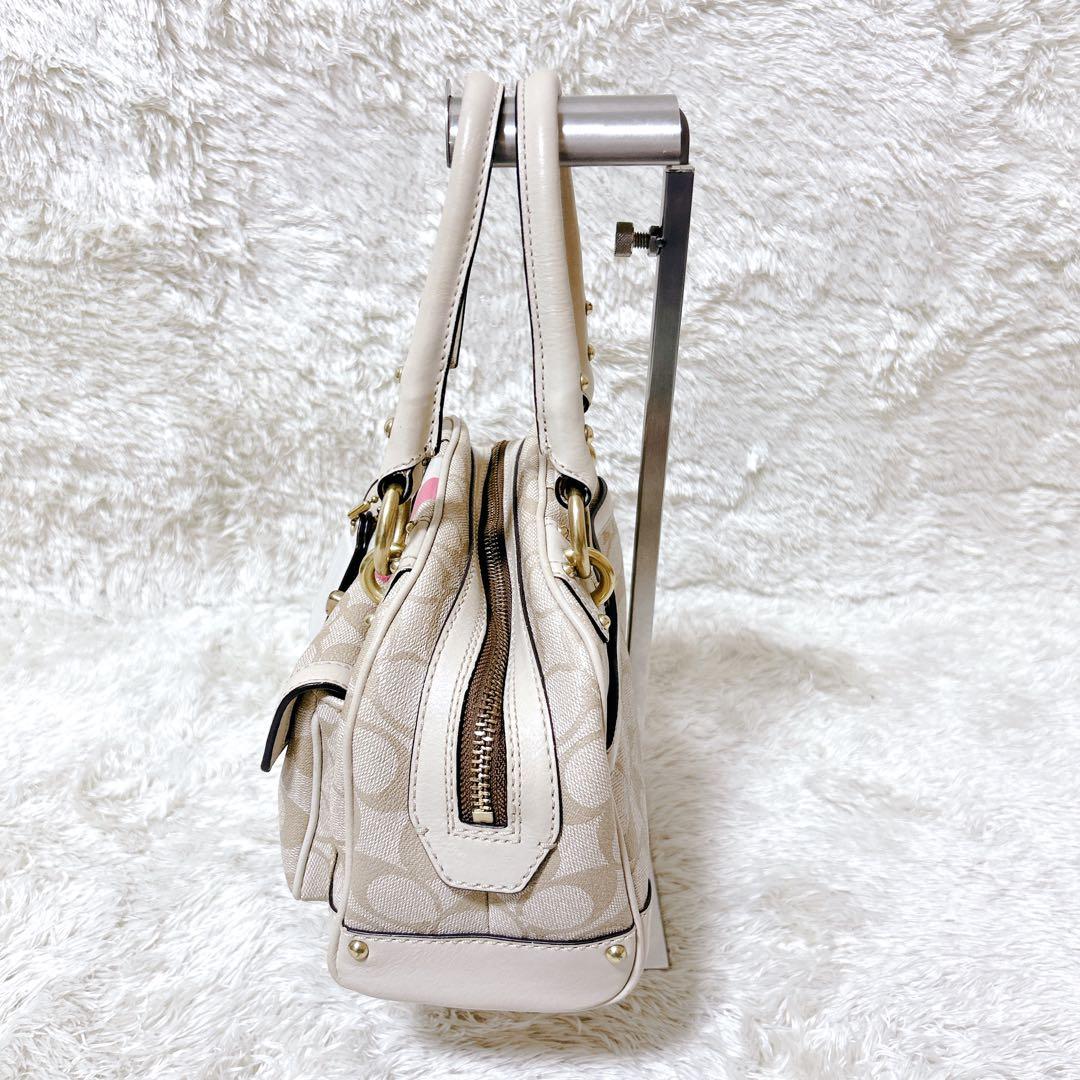 COACH コーチ　ヘリテージ ストライプ スモール ドームド ハンドバッグ