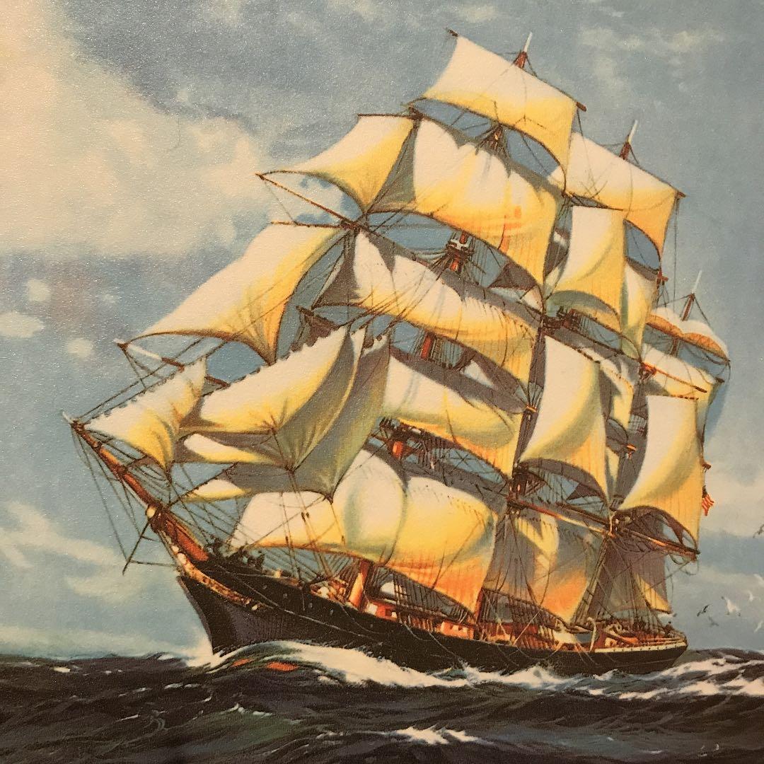 ドーソン作　カティサーク　複製絵画