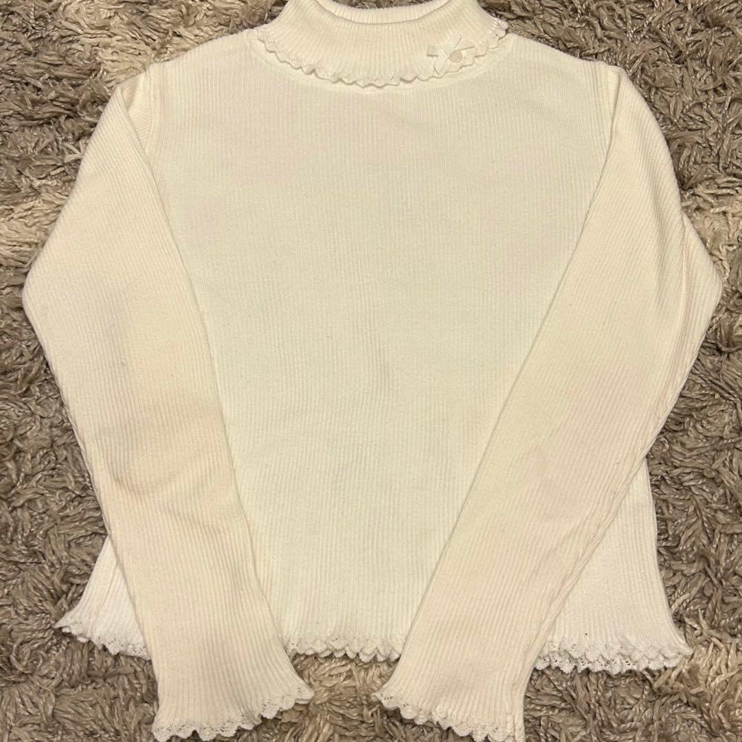 えり　美品　チェック柄スカート　タートル140 タイツ　セット