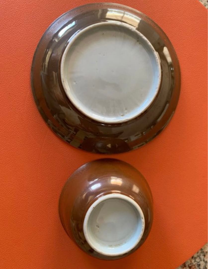 中国古美術品 清の康熙時代 青花五彩茶碗 本物保証