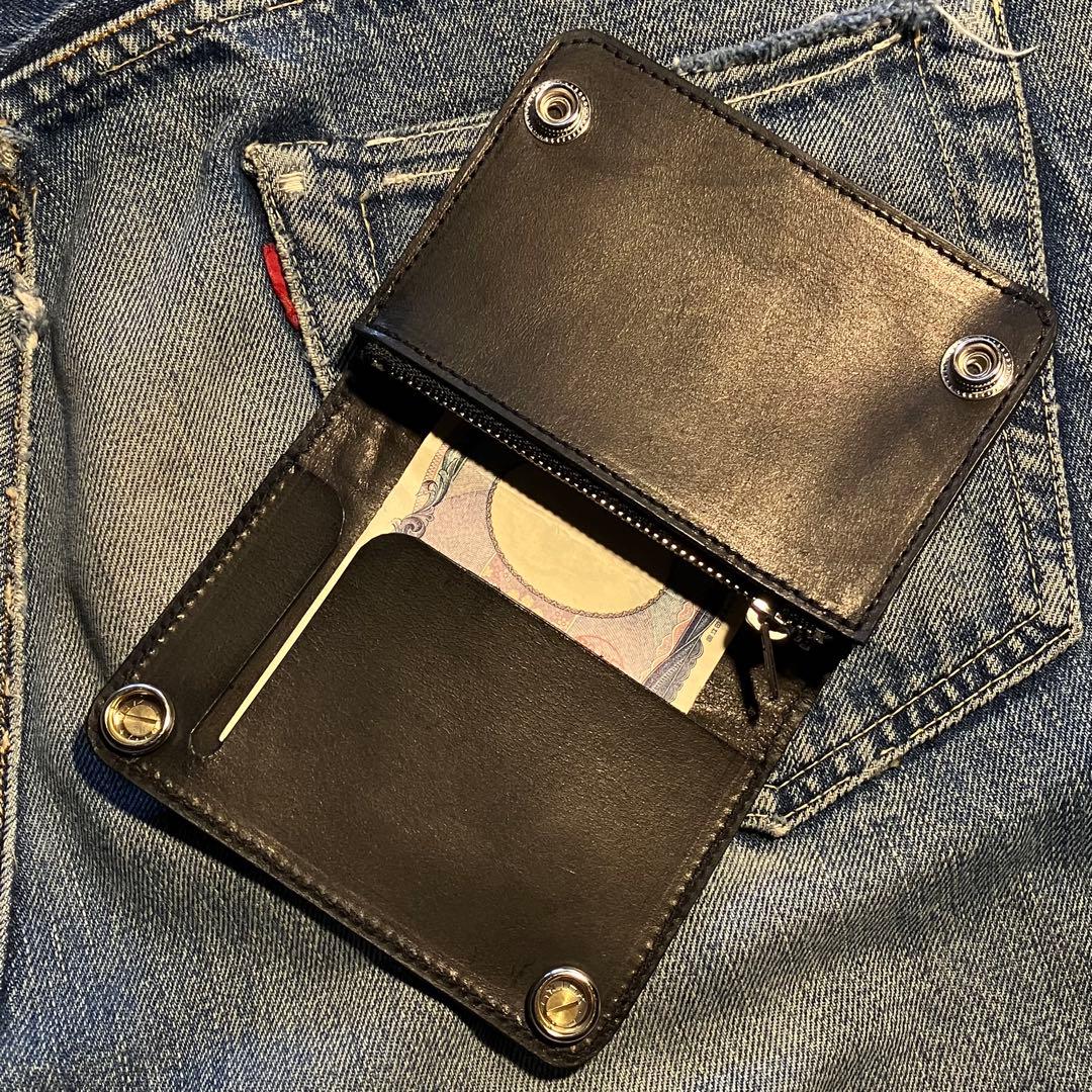 お札が折れない！ミドルトラッカーウォレット アポロコンチョ シルバー925