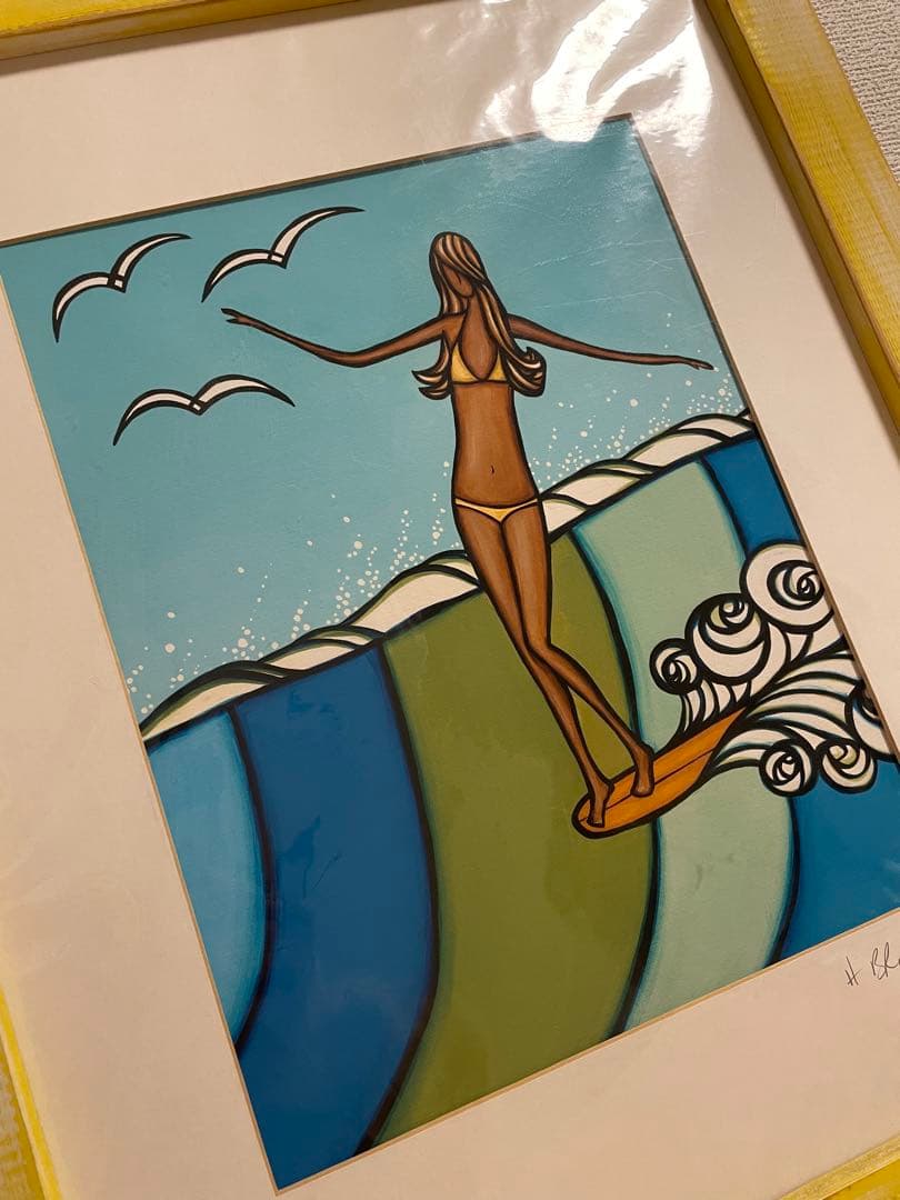 新品未使用ヘザーブラウンアートLサイズフレーム付き40.6×50.8cm