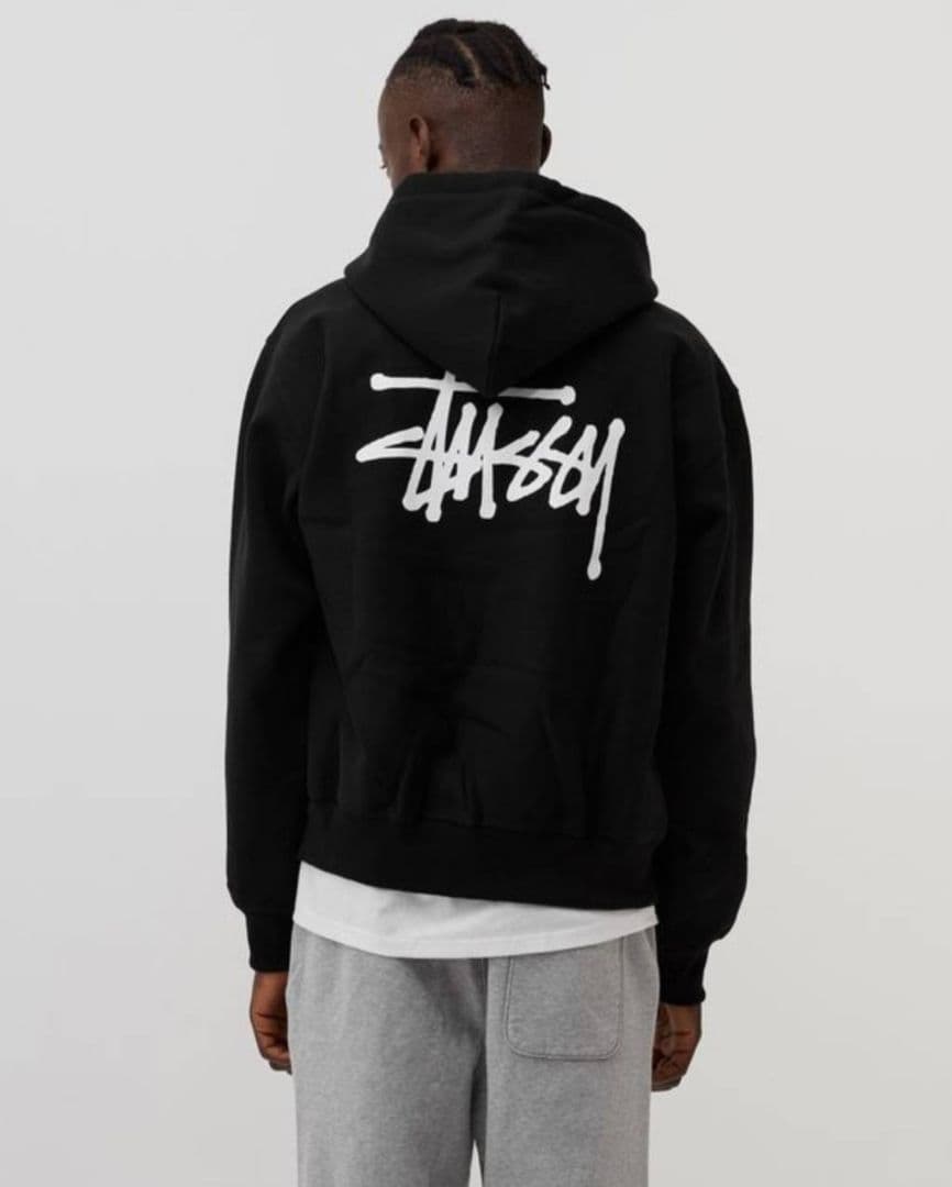 STUSSY BASIC ZIP HOODIE/ジップパーカー L ステューシー