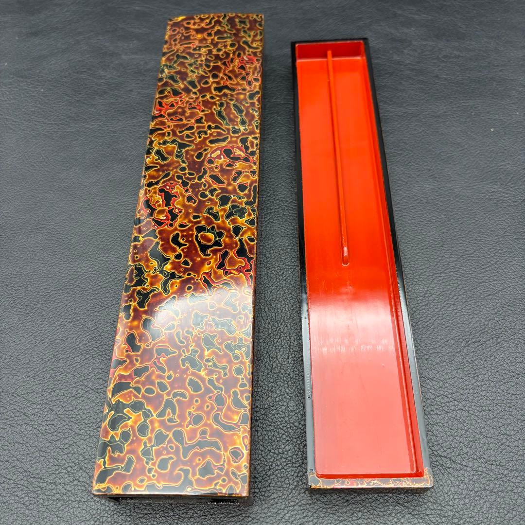 未使用【津軽塗】唐塗 《椀 箸 箸置き》ペア セット/夫婦椀 組椀