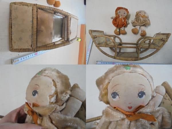 AKa6891 シーソー椅子？付 古い人形セット 当時物 - コレクション