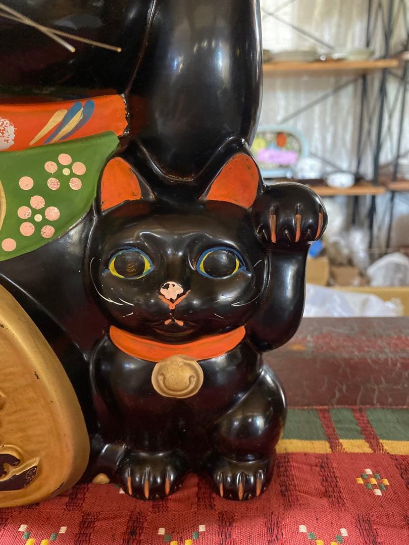 招き猫 黒猫 3匹 特大 開運 金運 招福 千万両 徳 福 可愛い - メルカリ