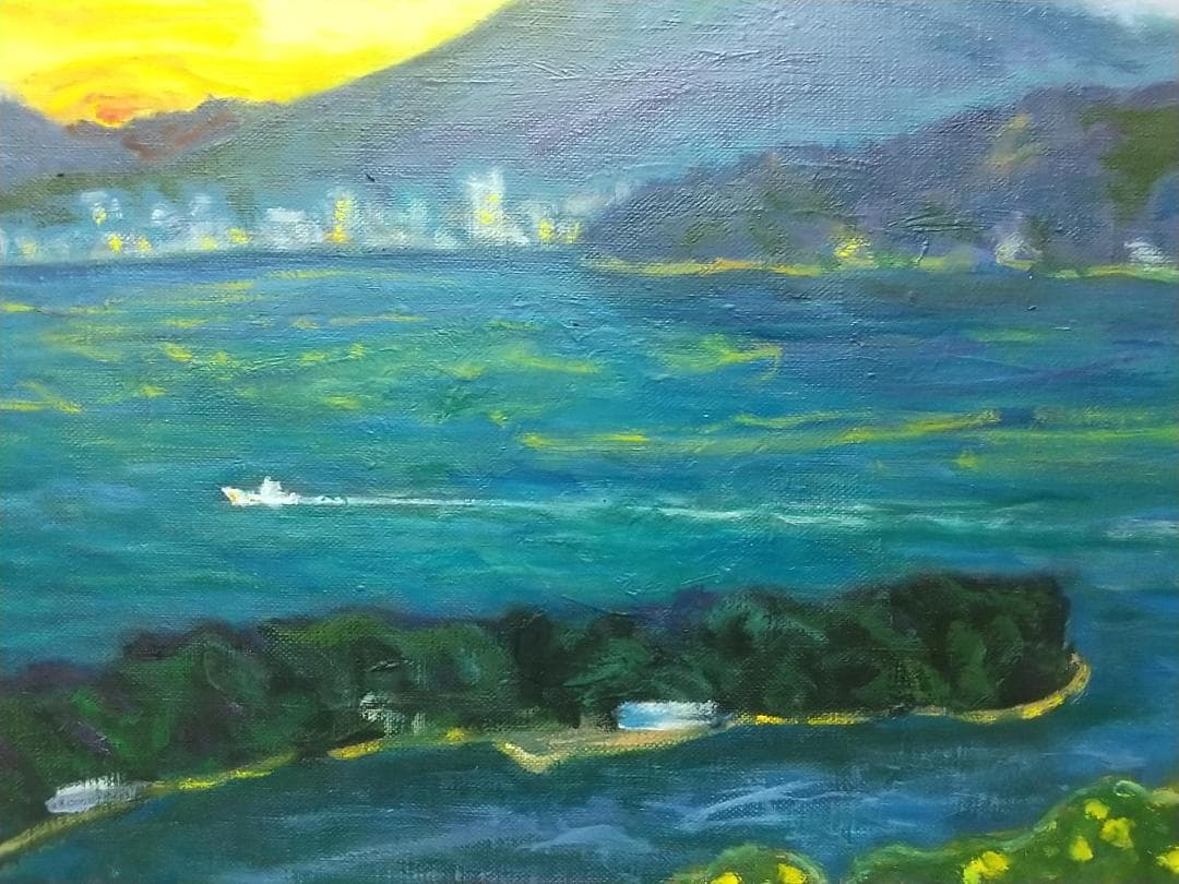 「戸田村風景」P10 絵画 油絵 油彩画 風景画 富士山