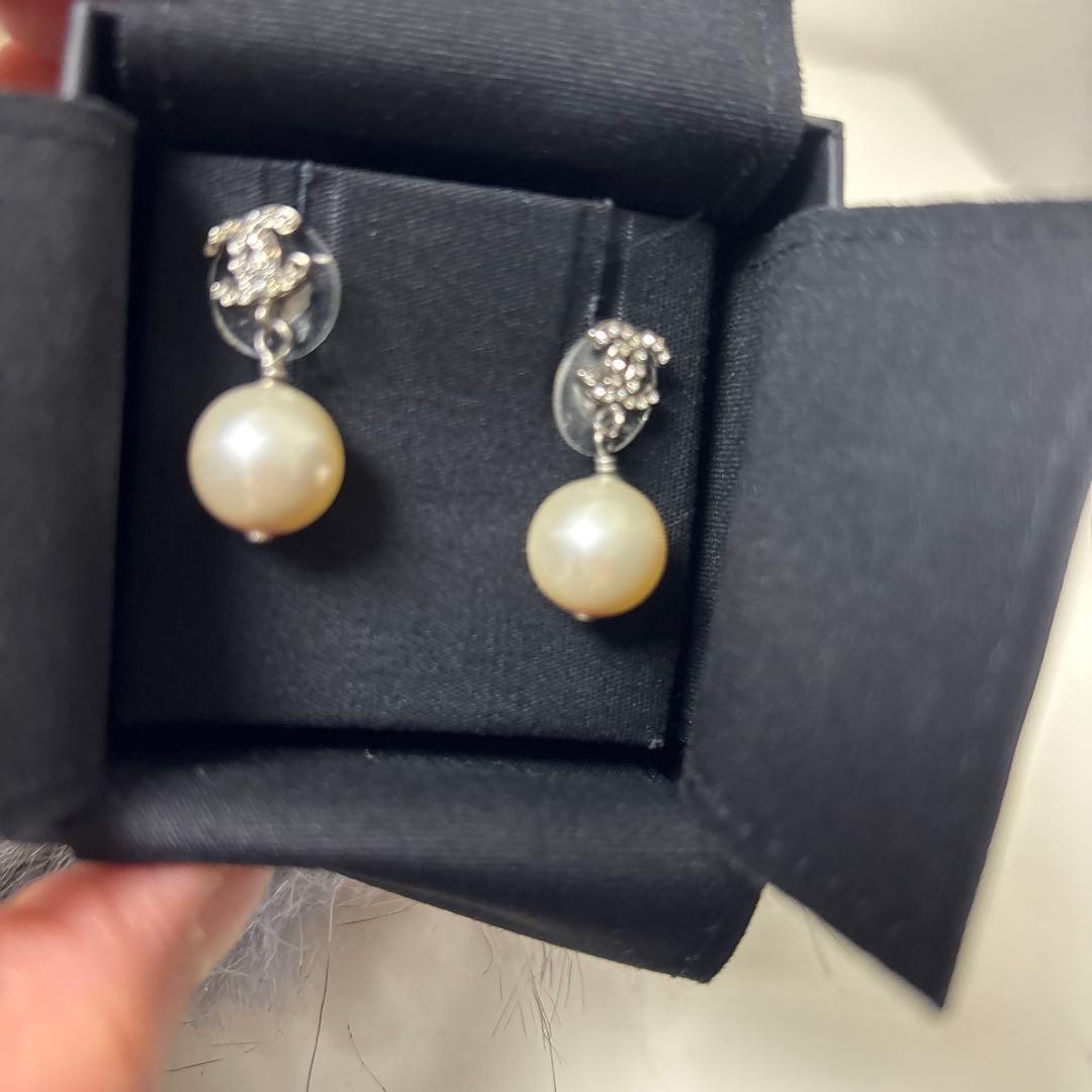CHANEL パールドロップピアス