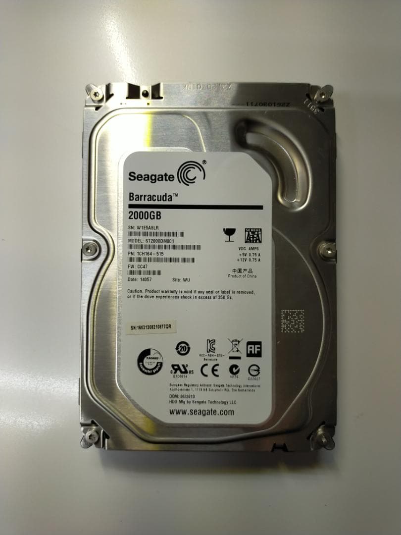 Seagate 3.5インチ HDD 2TB (正常表示) 4388時間 - メルカリ