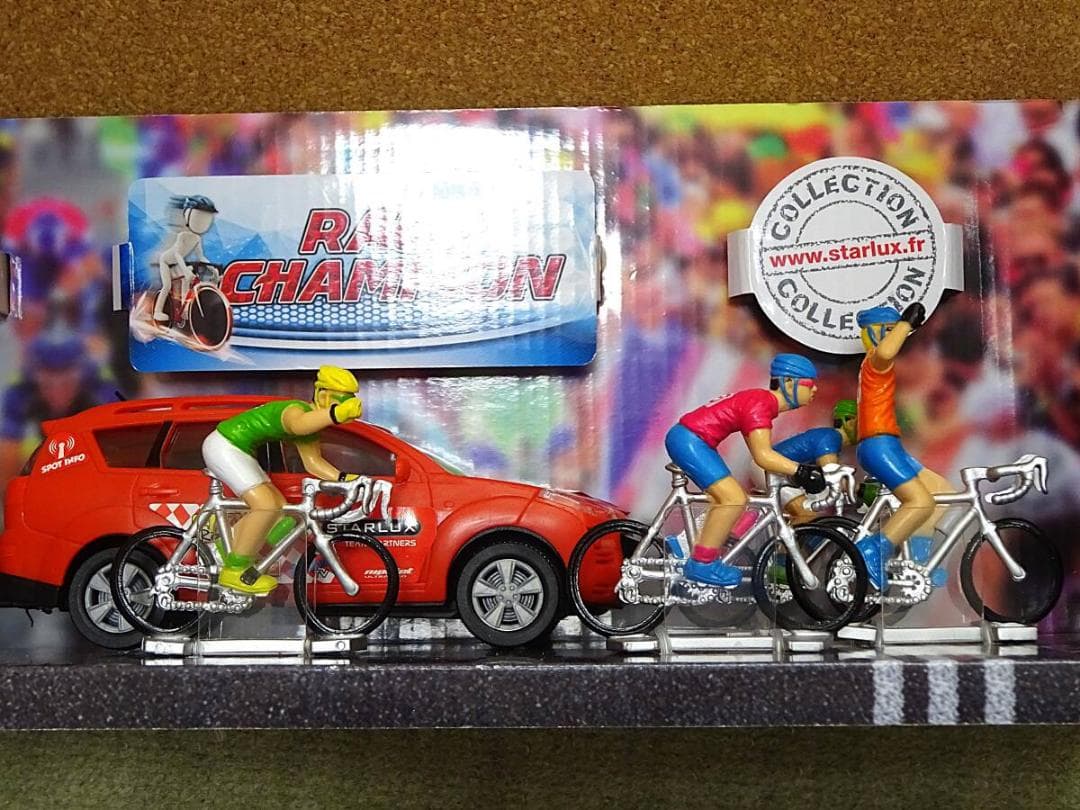 箱幅40ｃｍ 1/32 ツールドフランス Set 車両と7人の競技者フィギュア