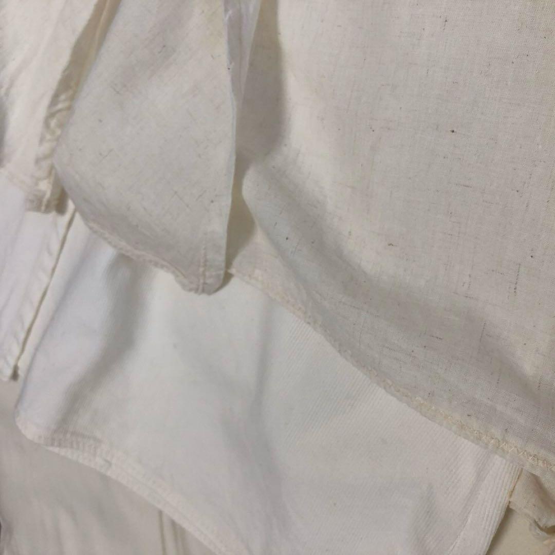 未使用タグ付★KAPITAL★コーデュロイ×麻スレキフリルパンツ★きなり★1