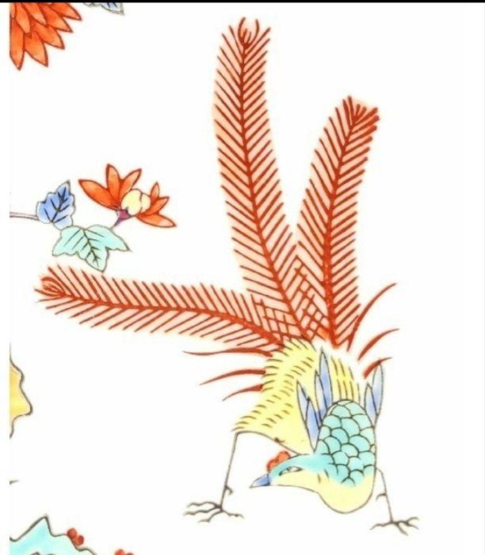 有田焼　義里作　花鳥紋　大皿　飾皿　25.2cm　絵皿　置物　美品　インテリア