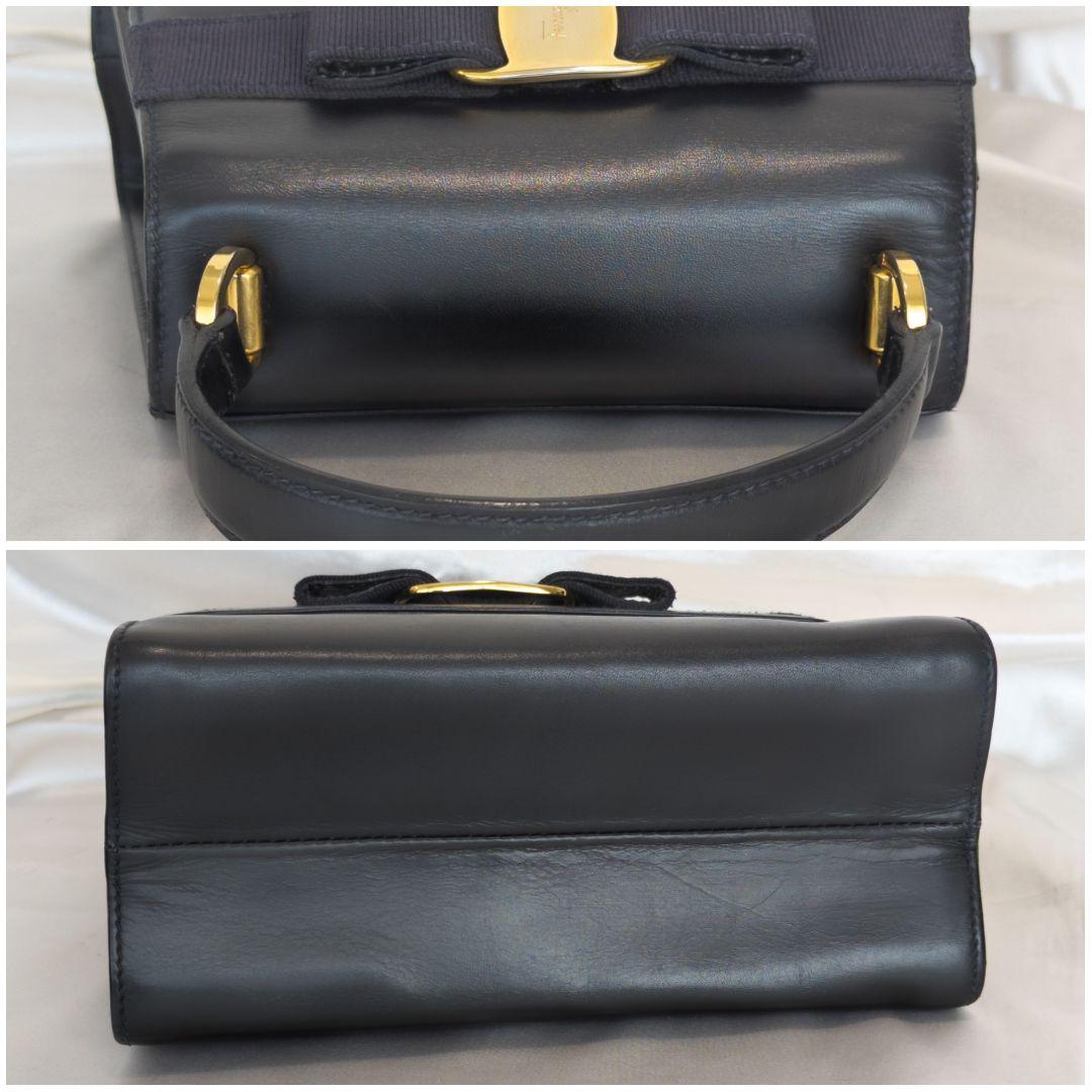【美品】 Ferragamo ヴァラリボン ハンドバッグ 2Way パーティー
