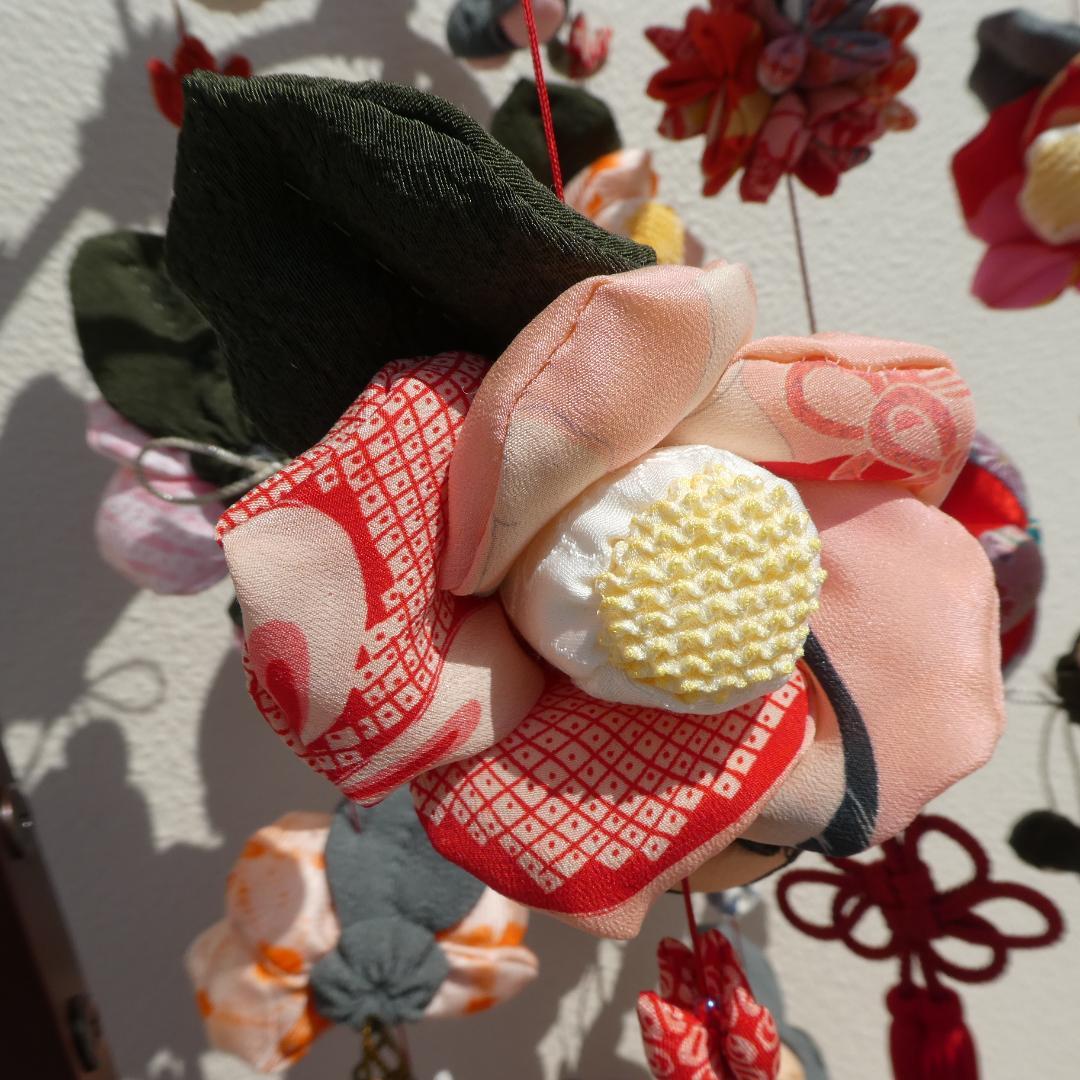 古布　正絹　吊るし雛　錦紗縮緬　疋田模様　麻の葉　くくり花　さげもん　鬼しぼ