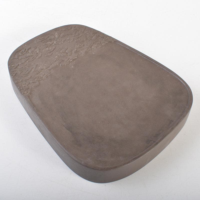 中国 書道具 神獣刻 端渓硯 唐木箱付 V R7390