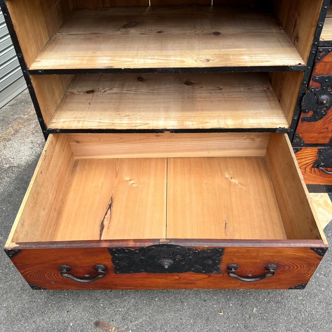 衣装箪笥 時代物 旧家より引受 使用感・ダメージあり 【たのメル便♪】