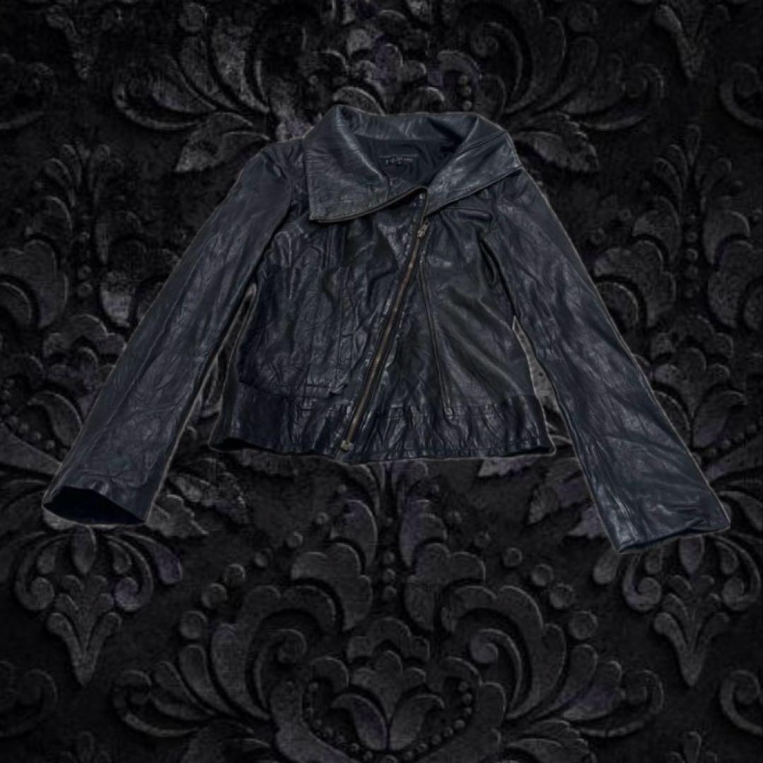 EKAM似 opium vkei y2kギャル男 ダークウェア レザージャケット