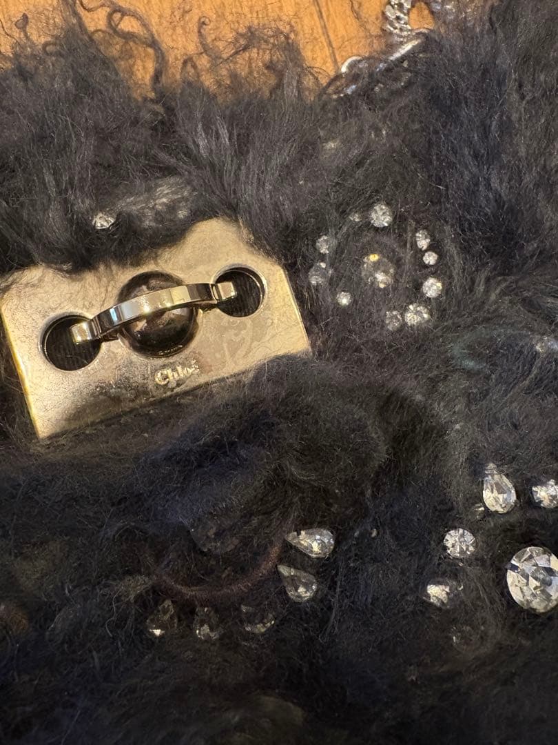 Chloeファー ビジュー ショルダーバッグ