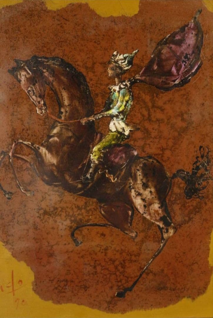 希少な聖徳太子肖像画 ビンテージ油絵 福田元首総理寄贈大蔵大臣贈り物