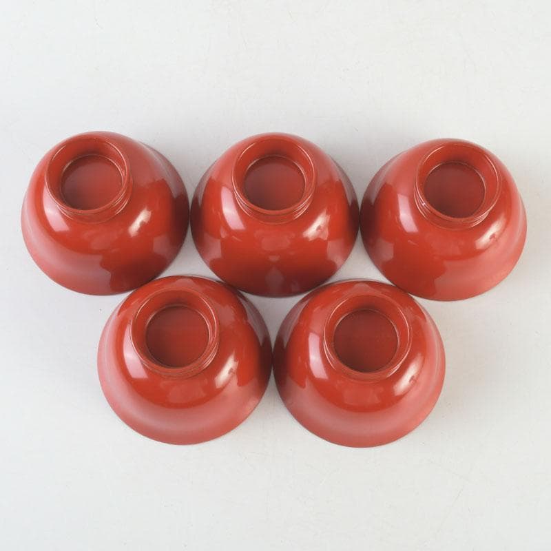 和食器 茶懐石 輪島塗 輪島屋本店謹製 朱塗魚蒔絵 盃 五客