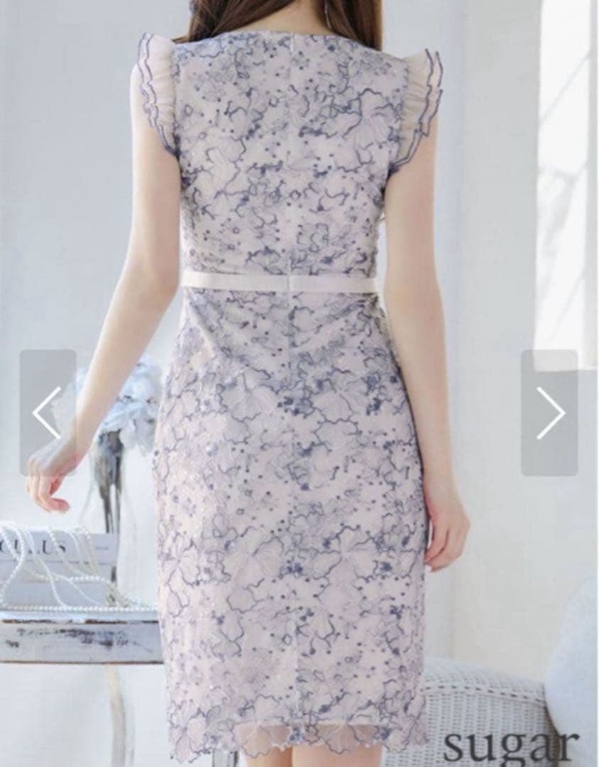 【最終価格】エルケイ (ERUKEI) 花柄レースフリル袖　ドレス