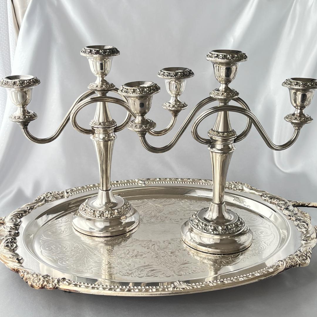 【IANTHE】 薔薇モチーフのキャンドルスタンド トリプルホルダー 2本 IANTHE】 薔薇モチーフのキャンドルスタンド トリプルホルダー IANTHE