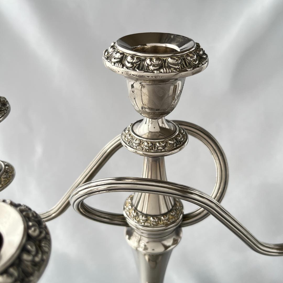 IANTHE】 薔薇モチーフのキャンドルスタンド トリプルホルダー 2本