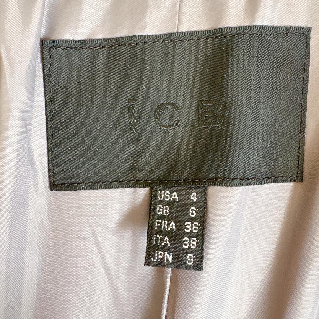 美品⭐️ICB アルパカ混 ダウン チェスターコート グレー 9 M ロング