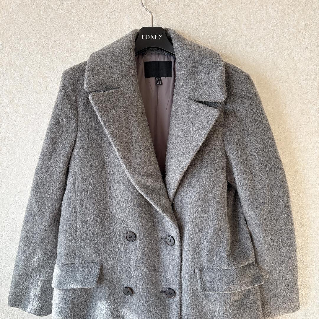 美品⭐️ICB アルパカ混 ダウン チェスターコート グレー 9 M ロング