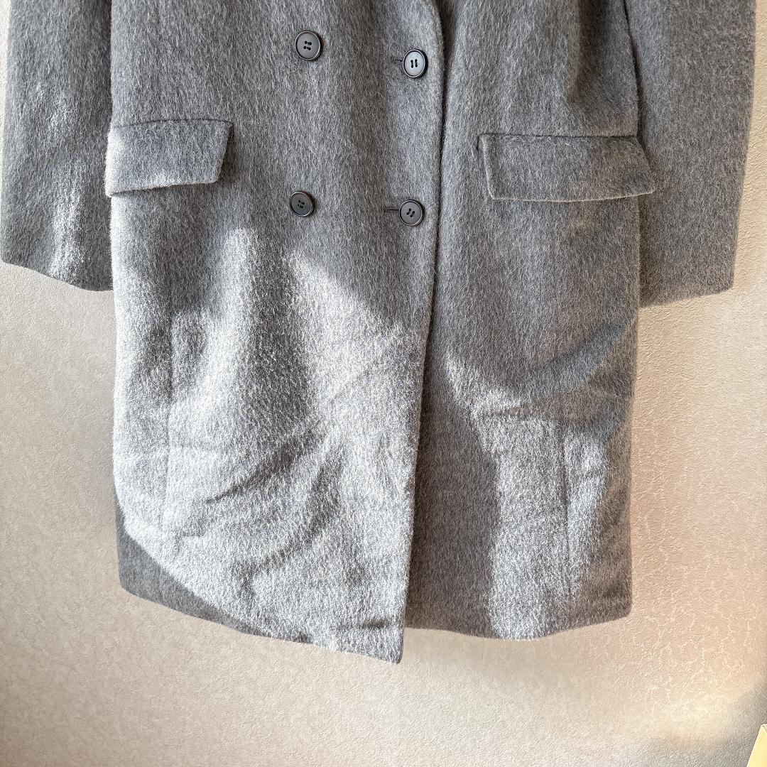 美品⭐️ICB アルパカ混 ダウン チェスターコート グレー 9 M ロング