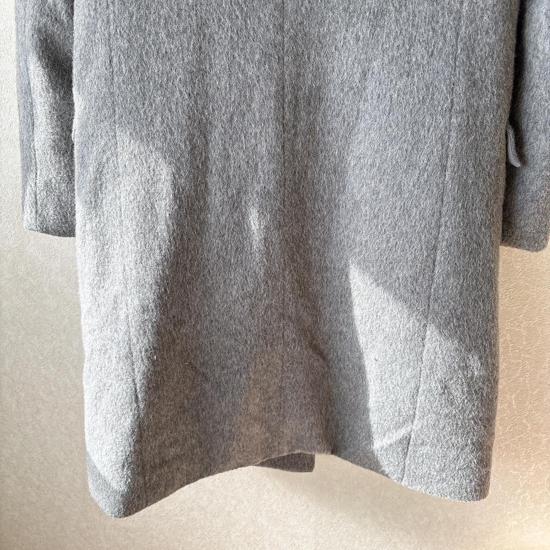 美品⭐️ICB アルパカ混 ダウン チェスターコート グレー 9 M ロング