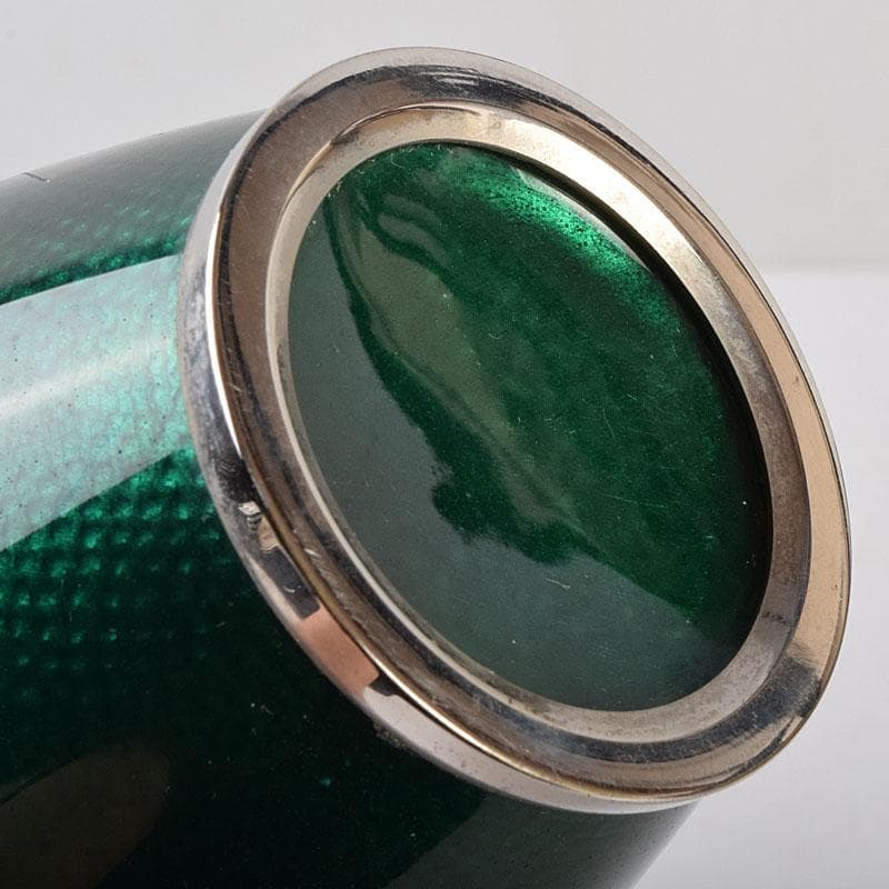 七宝焼 熱化工業 透釉 花鳥文 花瓶 唐木台・箱付 V R9322 - メルカリ