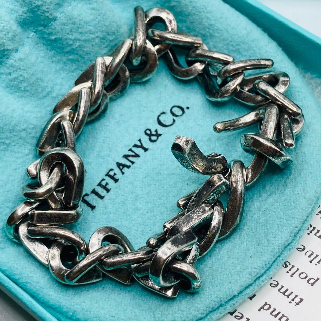 極美品✨ ティファニー ブレスレット フォージ ミディアム AG925 いぶし