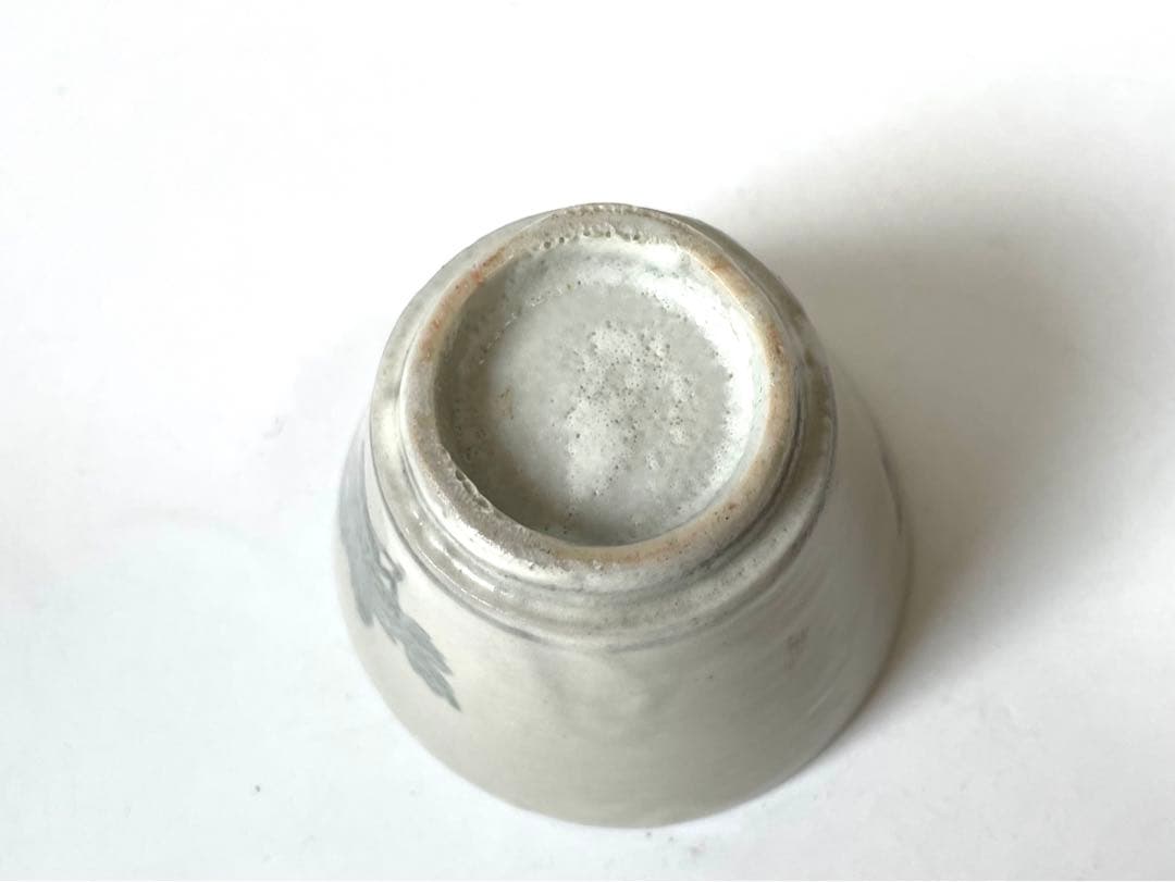 骨董 アンティーク 古伊万里 初期 蕎麦猪口 こんにゃく印判 菊文様 酒器