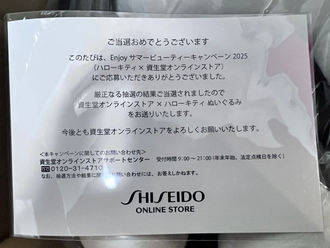 貴重・非売品］資生堂 ハローキティ ぬいぐるみ