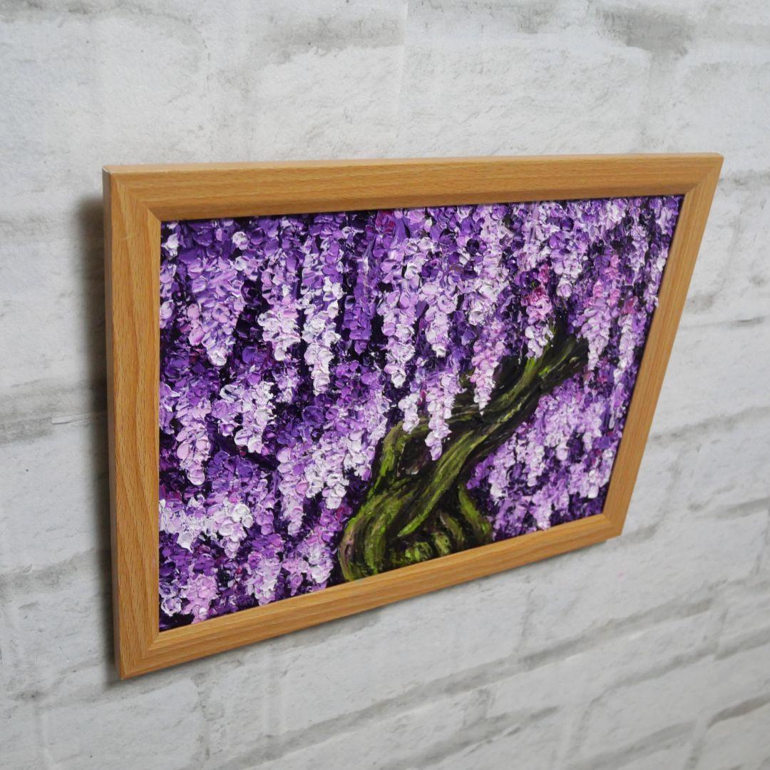 油絵 油彩 油彩画 絵 絵画【藤の花】