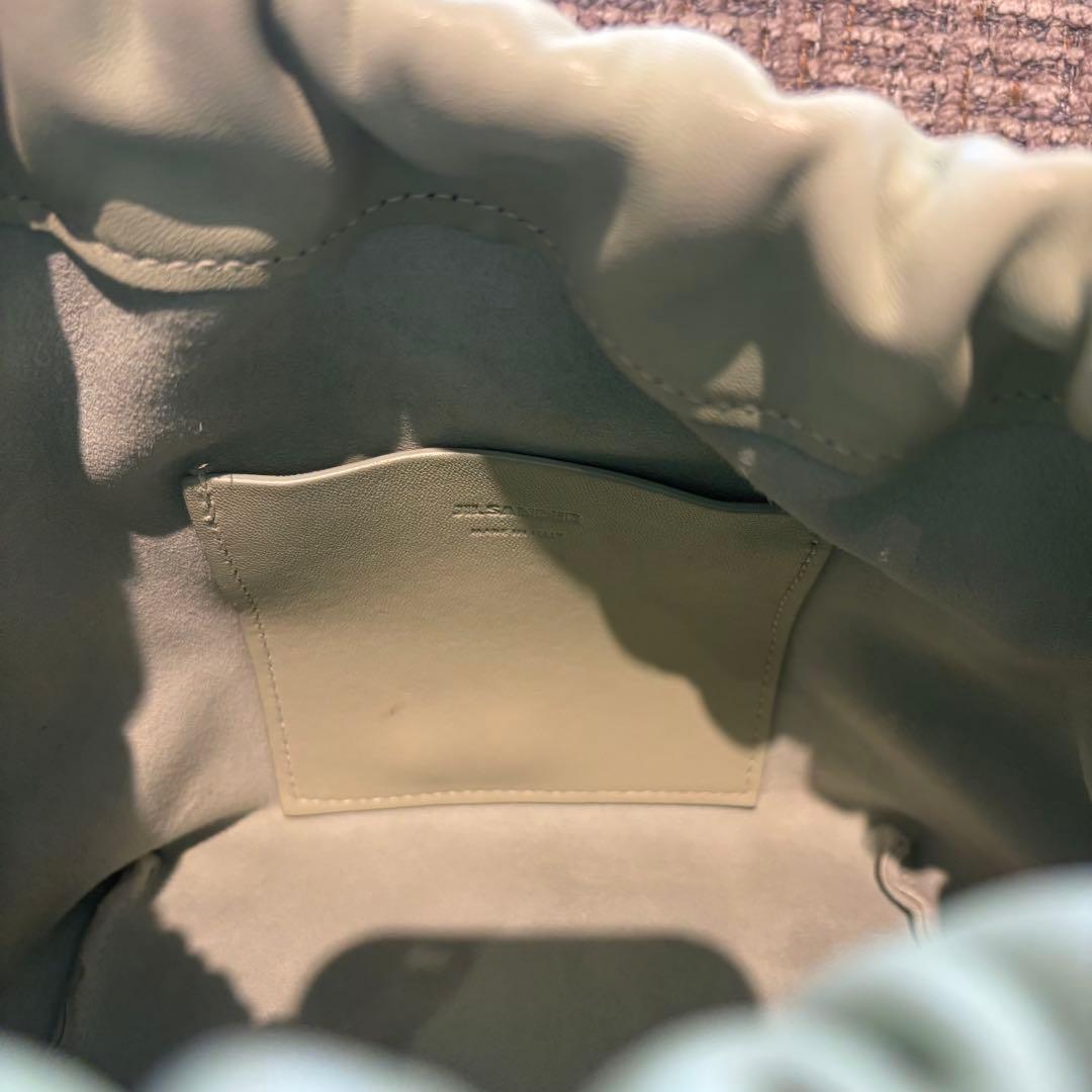最終値下げJIL SANDER ミントグリーン 巾着ショルダーバッグ