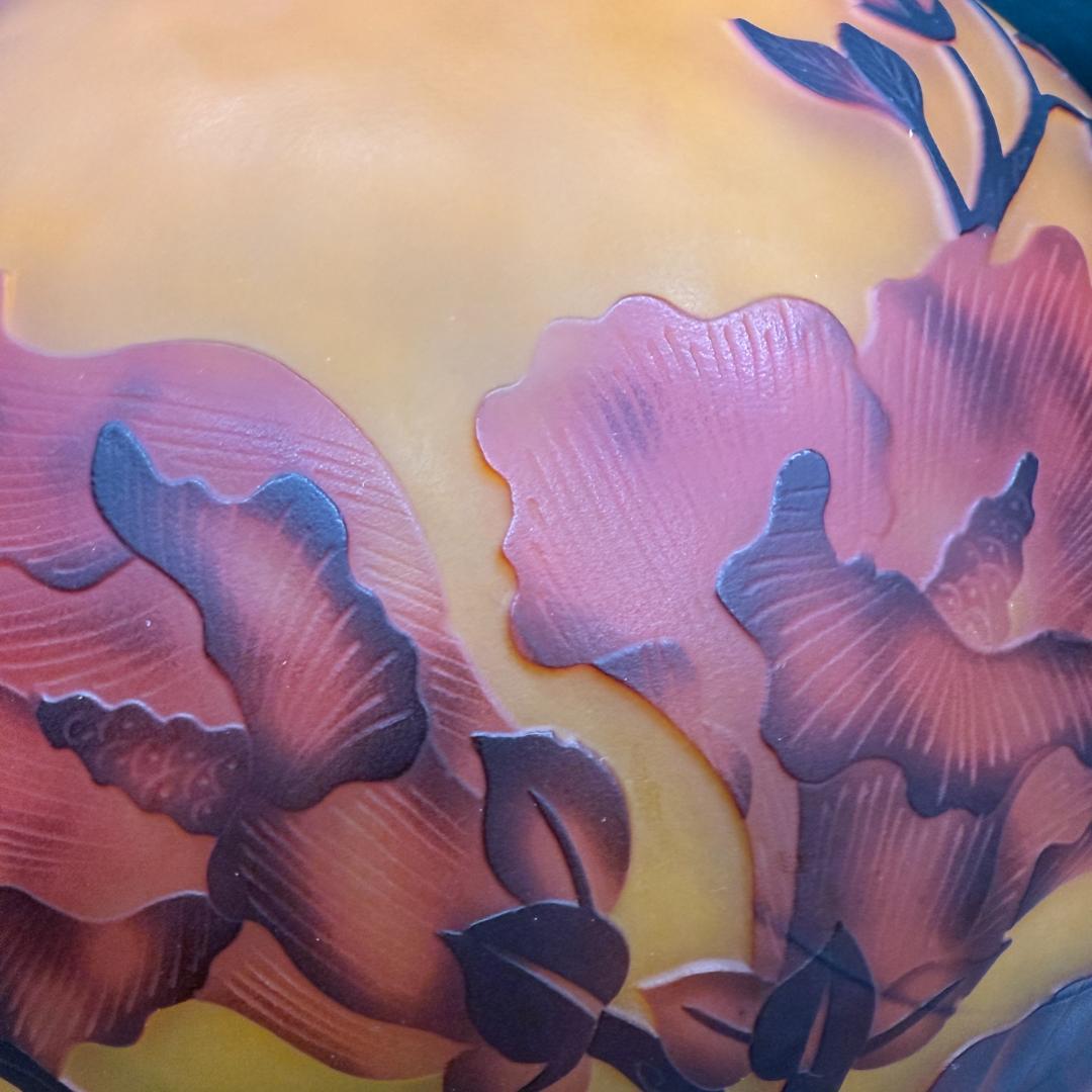 高さ35㎝【希少】【特大】エミールガレ風 レプリカ ランプ 卓上照明