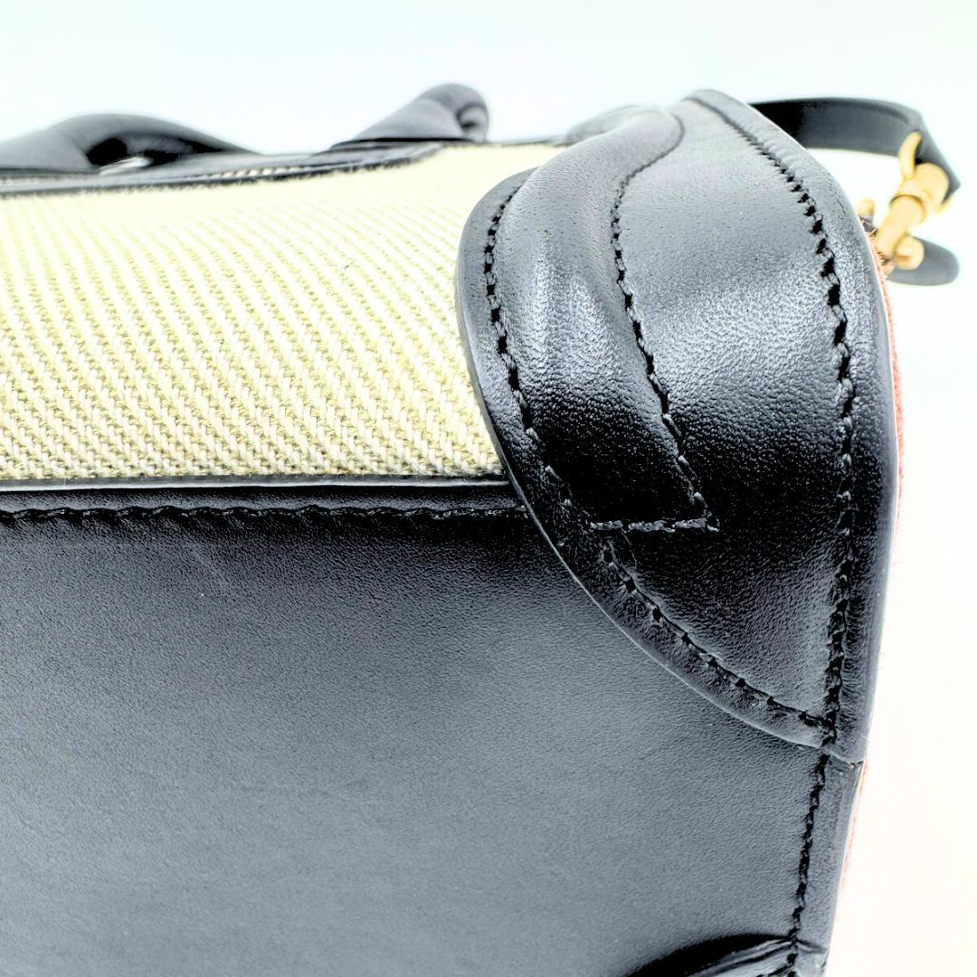 CELINE セリーヌ ラゲージ ナノ トリコロール ハンドバッグ