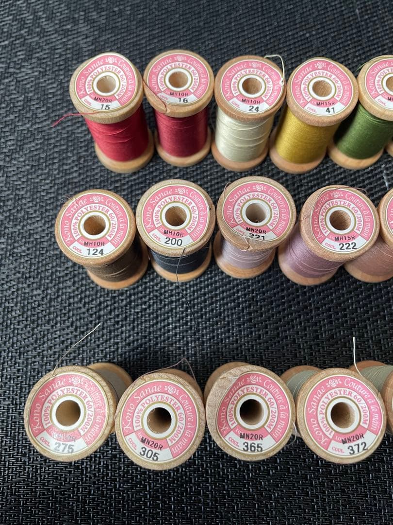 こうの早苗 カルトナージュBox　使用中の糸27個のセット