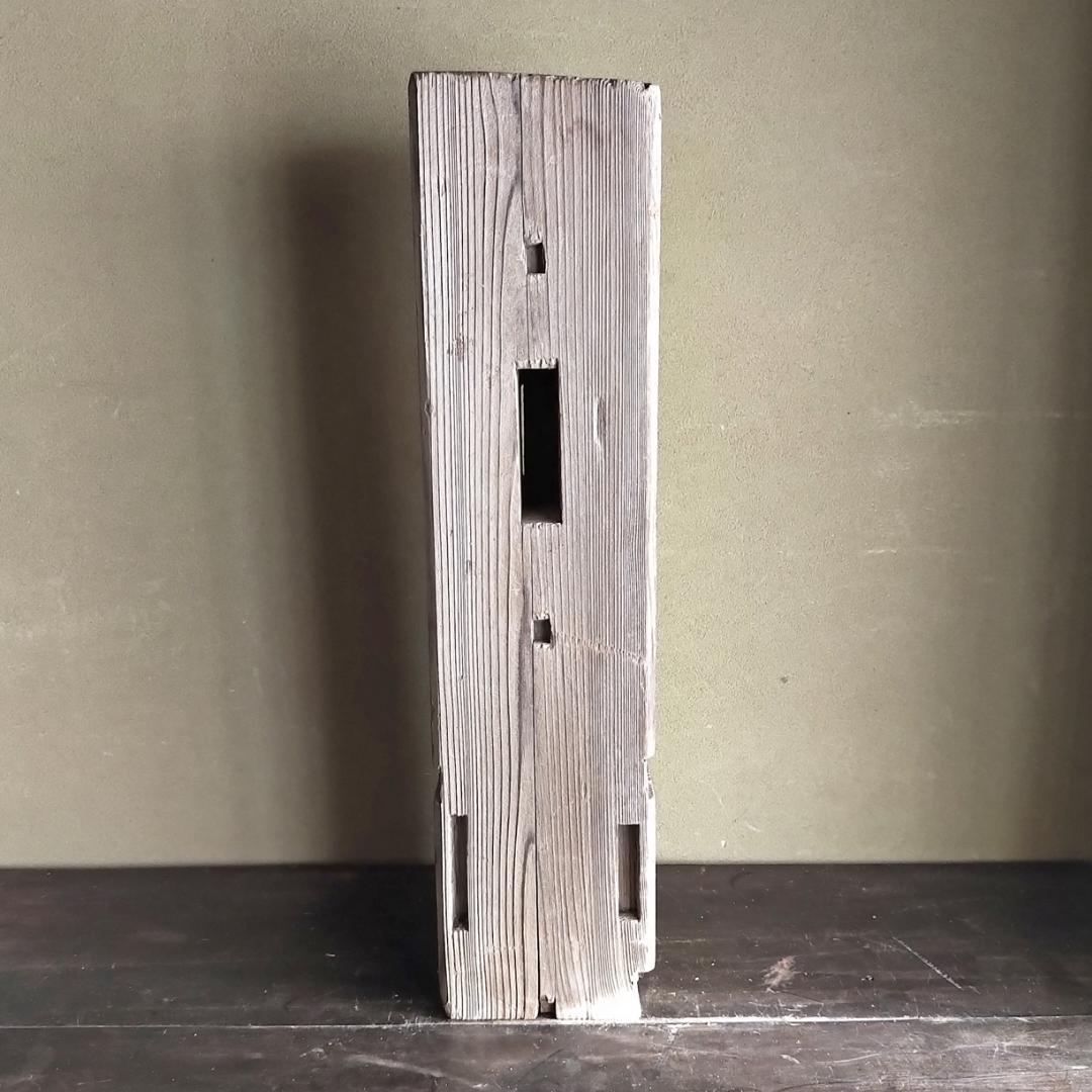 送料込み】【古材 ⑧ 角材・柱材 ホゾ穴 古道具 アンティーク オブジェ