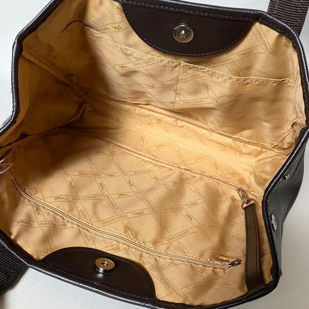 2512-30｜美品｜ロンシャン ハンドバッグ レザー ダークブラウン