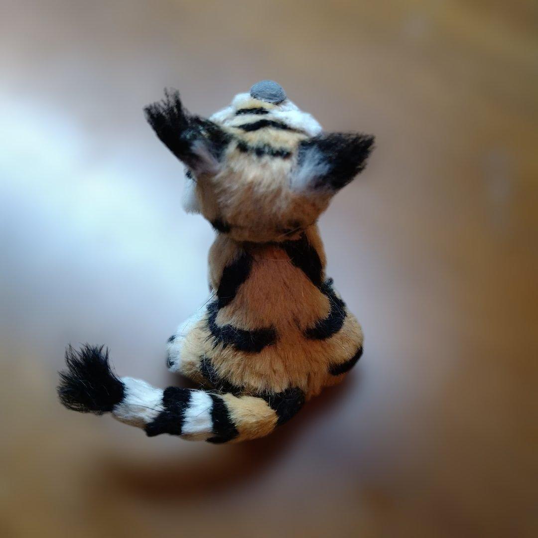 虎の親子の置物2体セット ビンテージ ハンドメイド 首振り 一点物