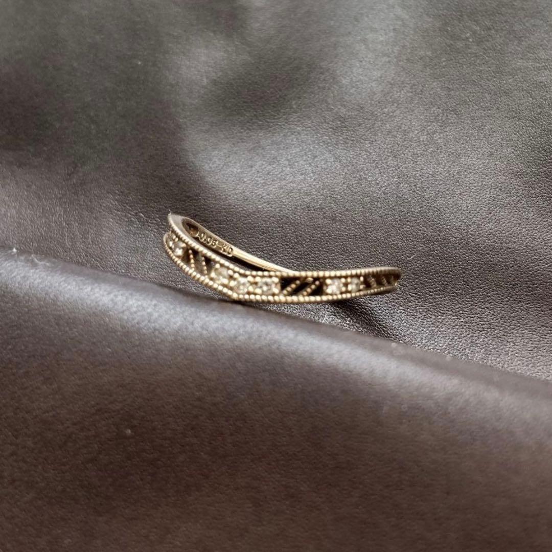 アガット agete 10K ダイヤモンドリング 16号